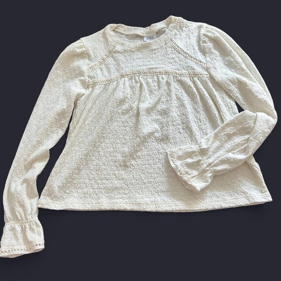 ✨ Zara Girls Textured Blouse Top - Size 10 ✨ - Picture 2 of 8